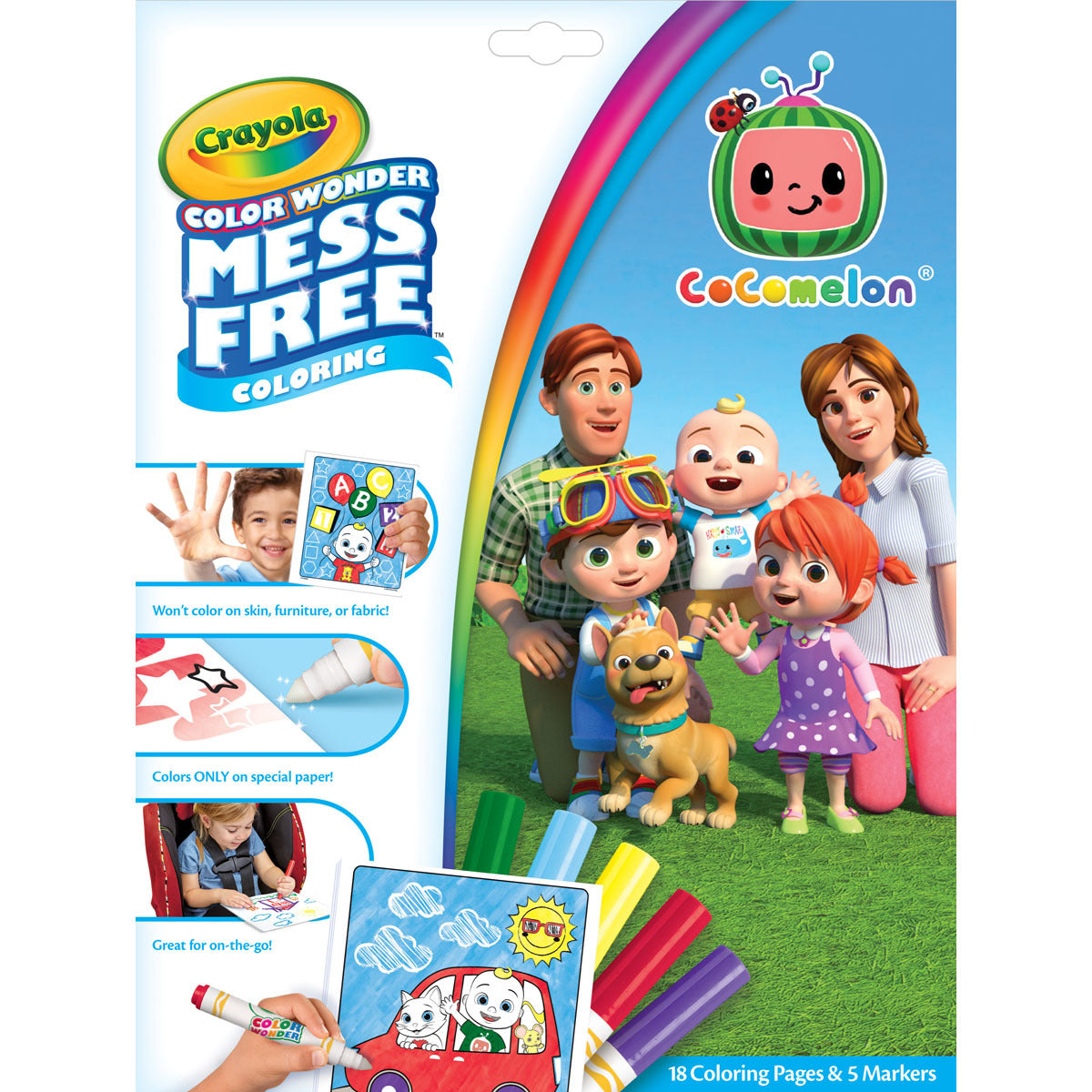 Crayola Color Wonder Cocomelon Series 18 Mess Free Coloring Pages Set