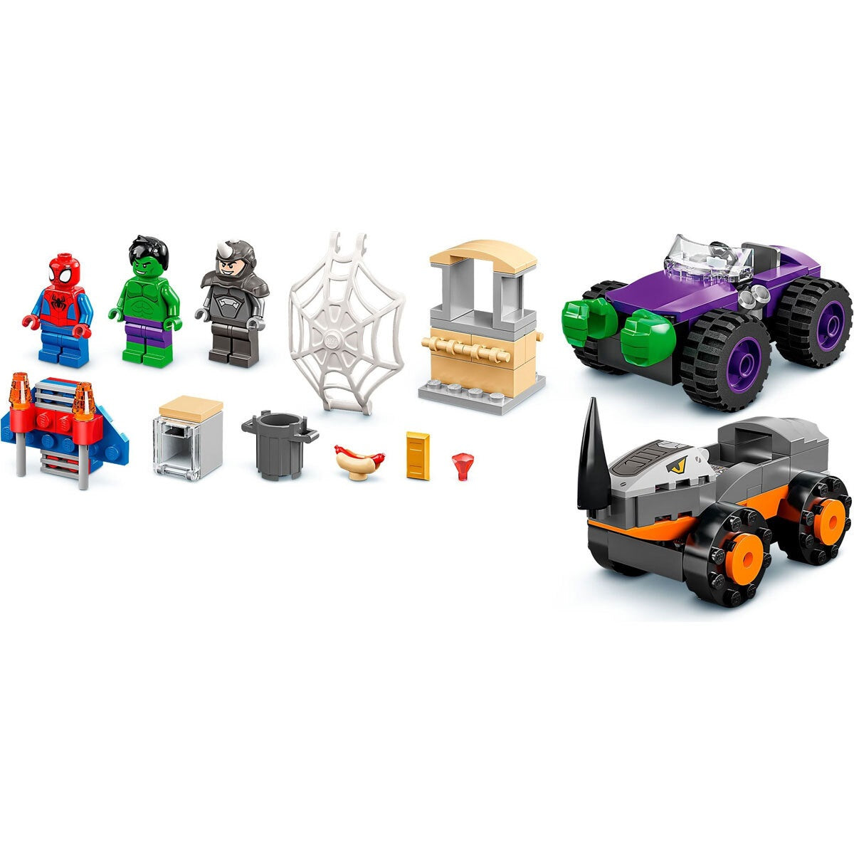 LEGO Marvel Hulk vs. Rhino Monster Truck Showdown, 10782 Learning Toy for 4  Year Olds with Spider-Man Minifigure, Inspired by the Spidey And His  Amazing Friends Series 