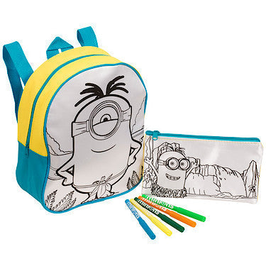 Minions Colour Your Own Bag and Pencil Case Set