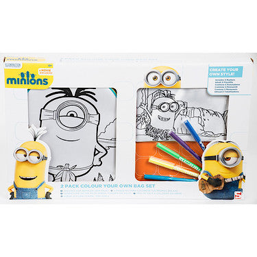 Minions Colour Your Own Bag and Pencil Case Set