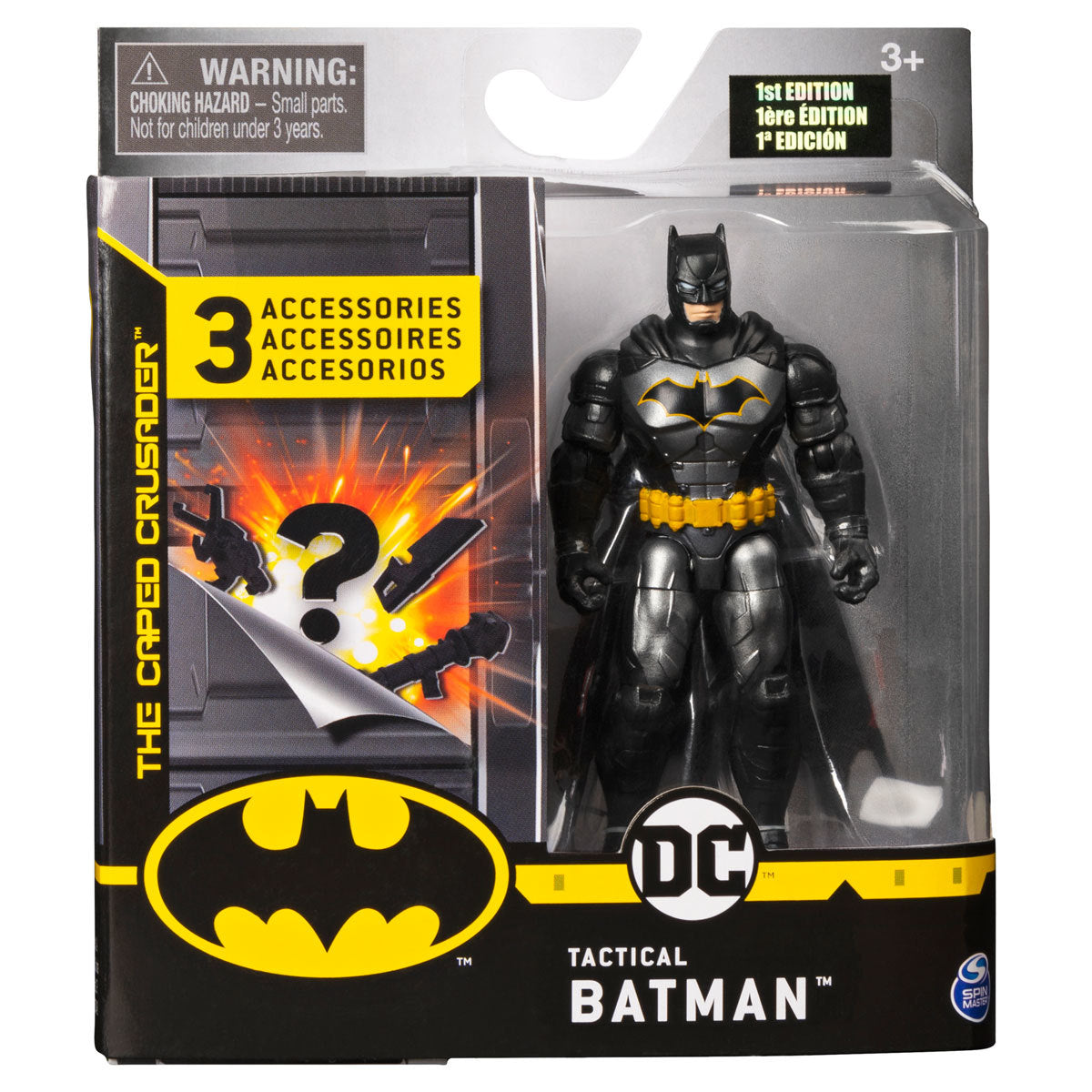 DC Comics The Caped Crusader 10cm Figure with 3 Mystery Accessories - Batman