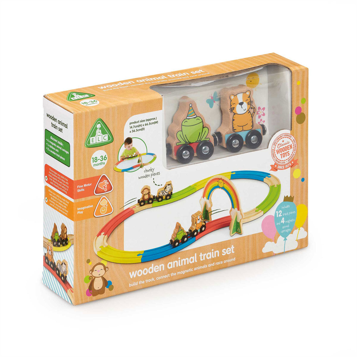 Early Learning Centre Wooden Animal Train Set