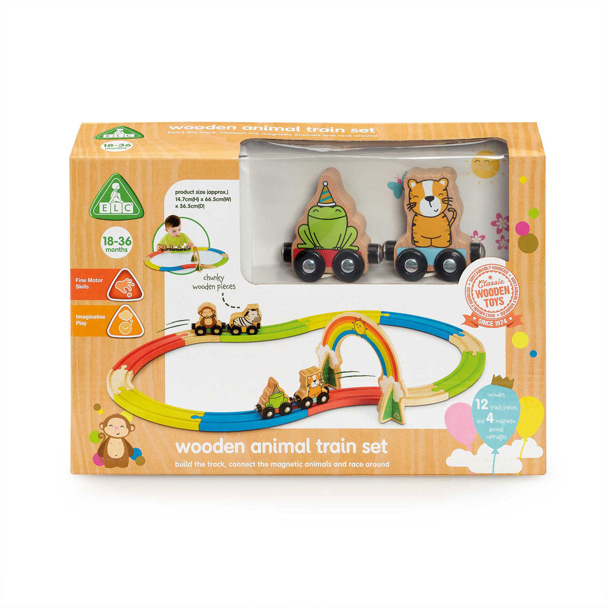 Early Learning Centre Wooden Animal Train Set