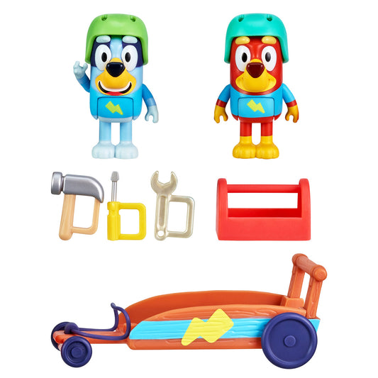 Bluey Rusty & Bluey's Go-Kart Figure Set