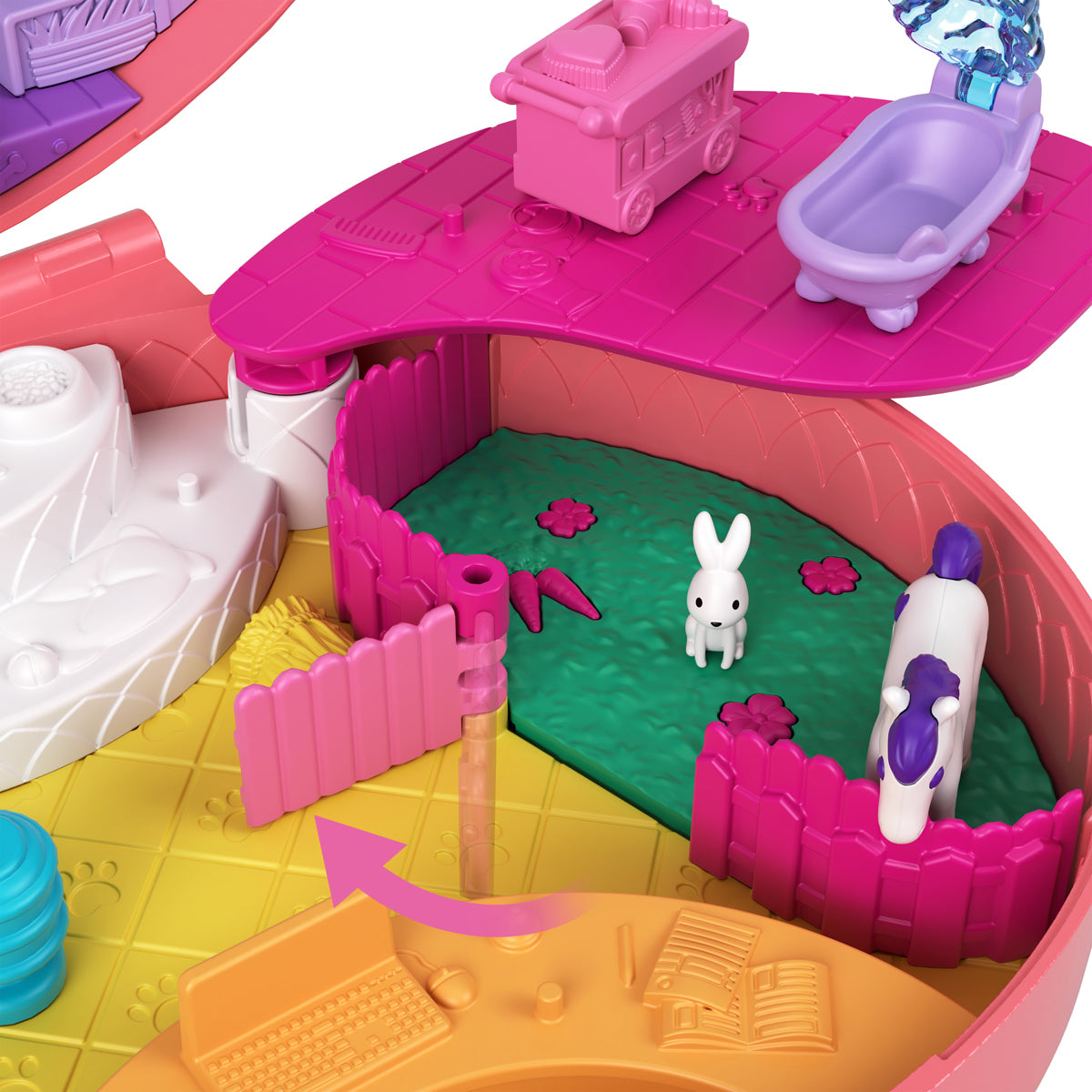 Polly Pocket Starring Shani Cuddly Cat Purse Compact Playset