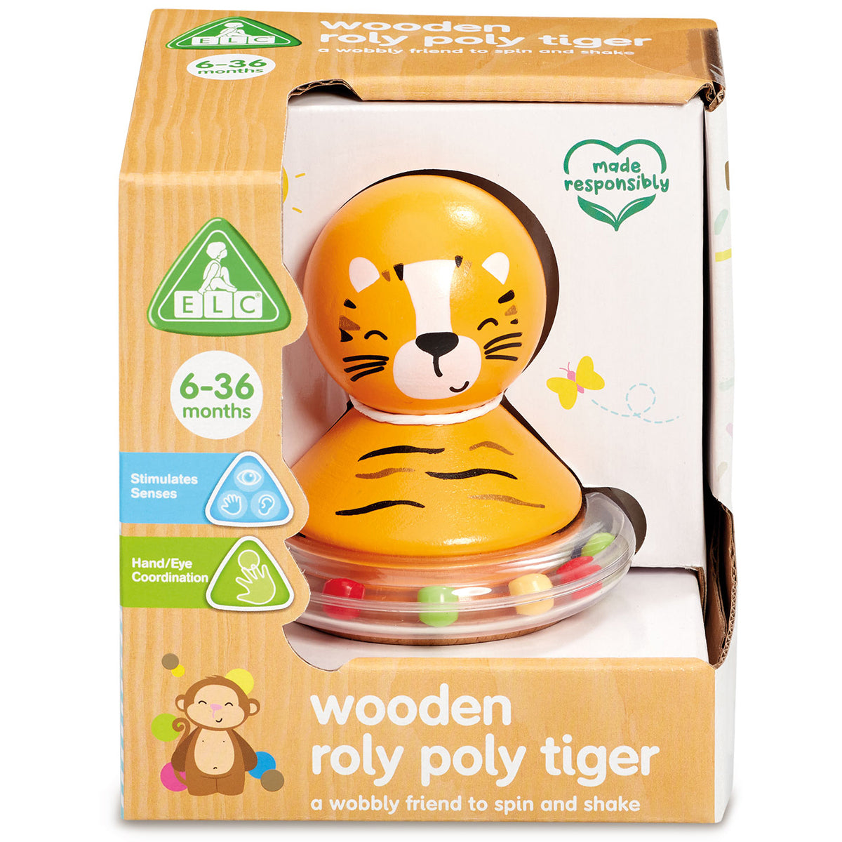 Early Learning Centre Wooden Roly Poly Tiger