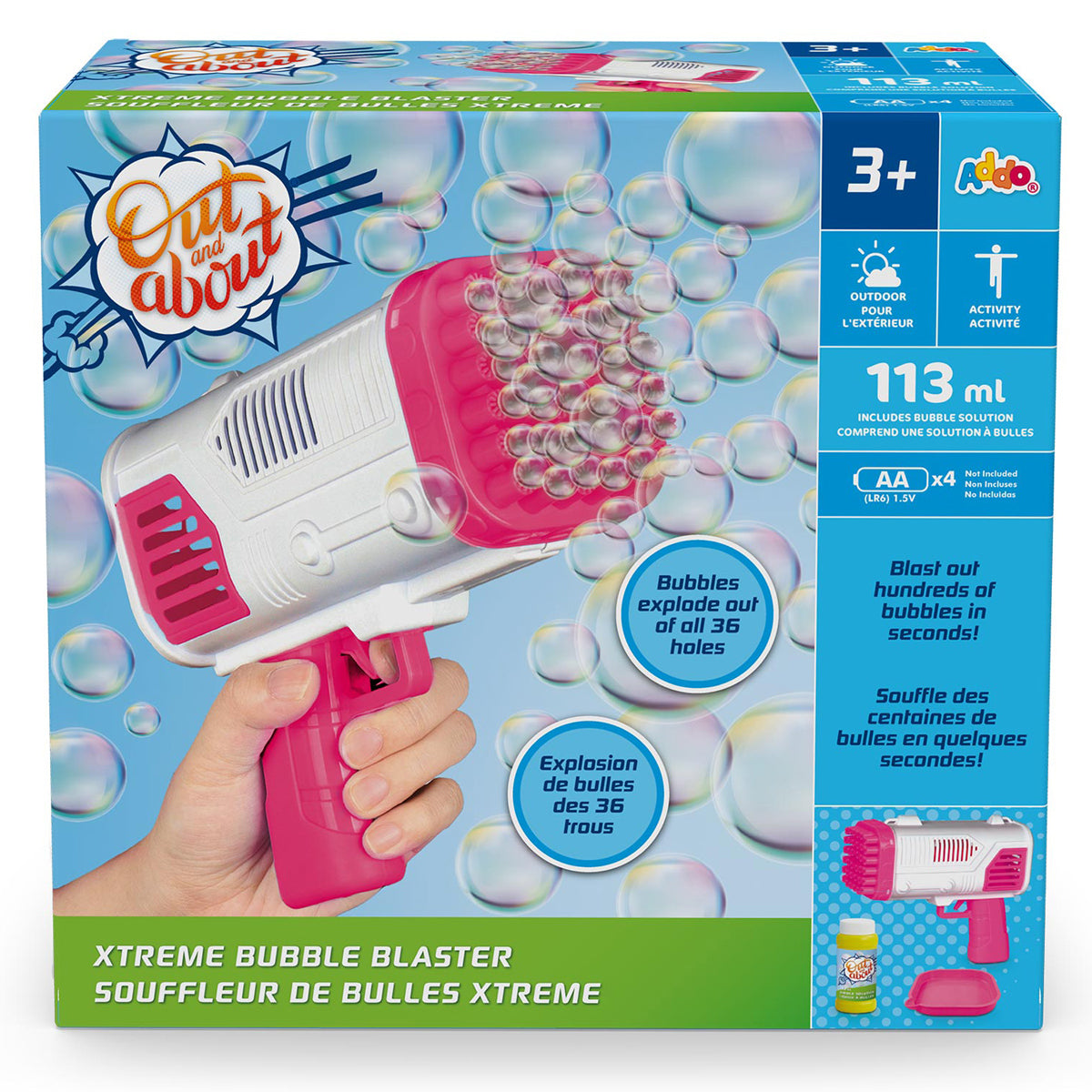 Out and About Xtreme Bubble Blaster (Pink)