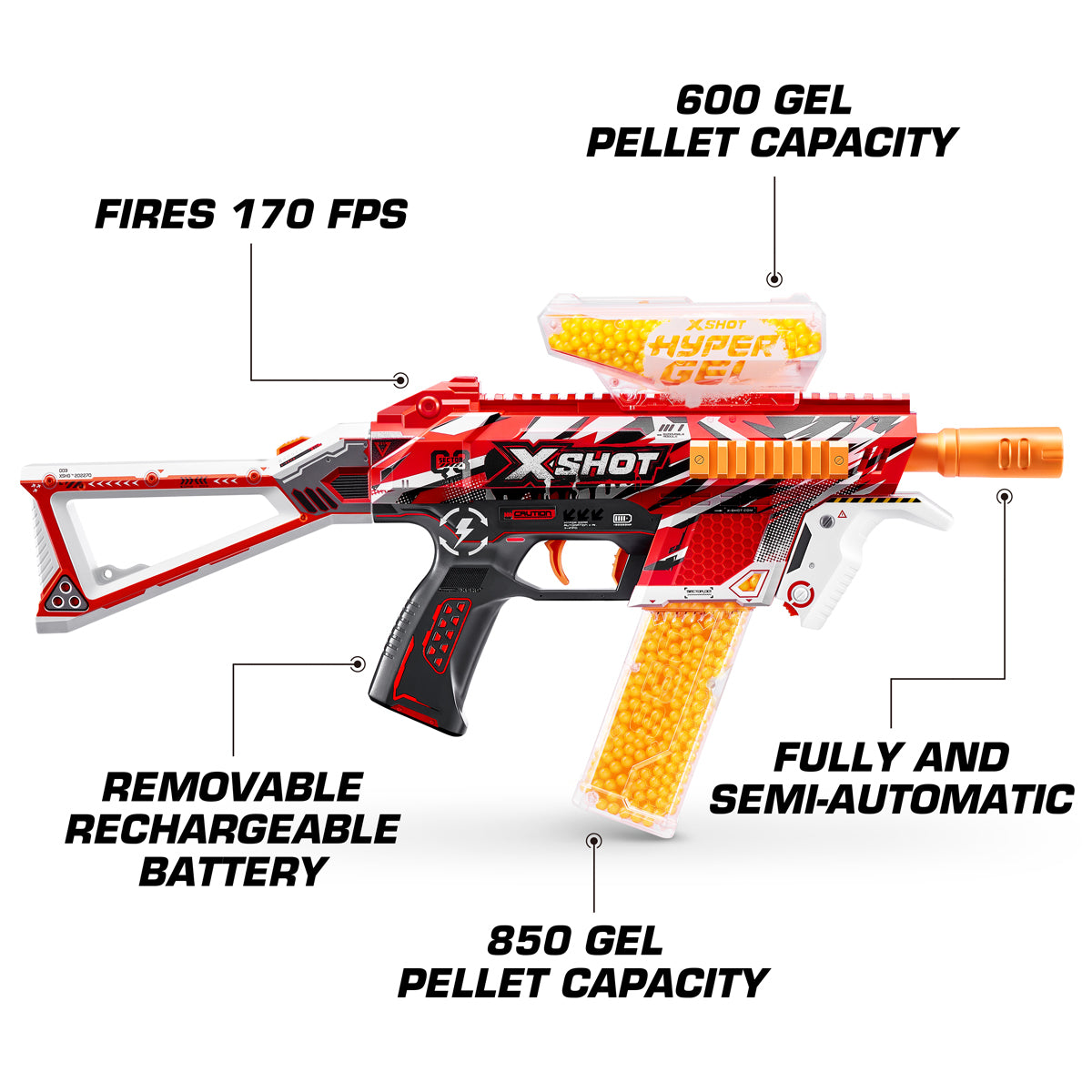 X-Shot Hyper Gel Trace Fire Blaster by ZURU