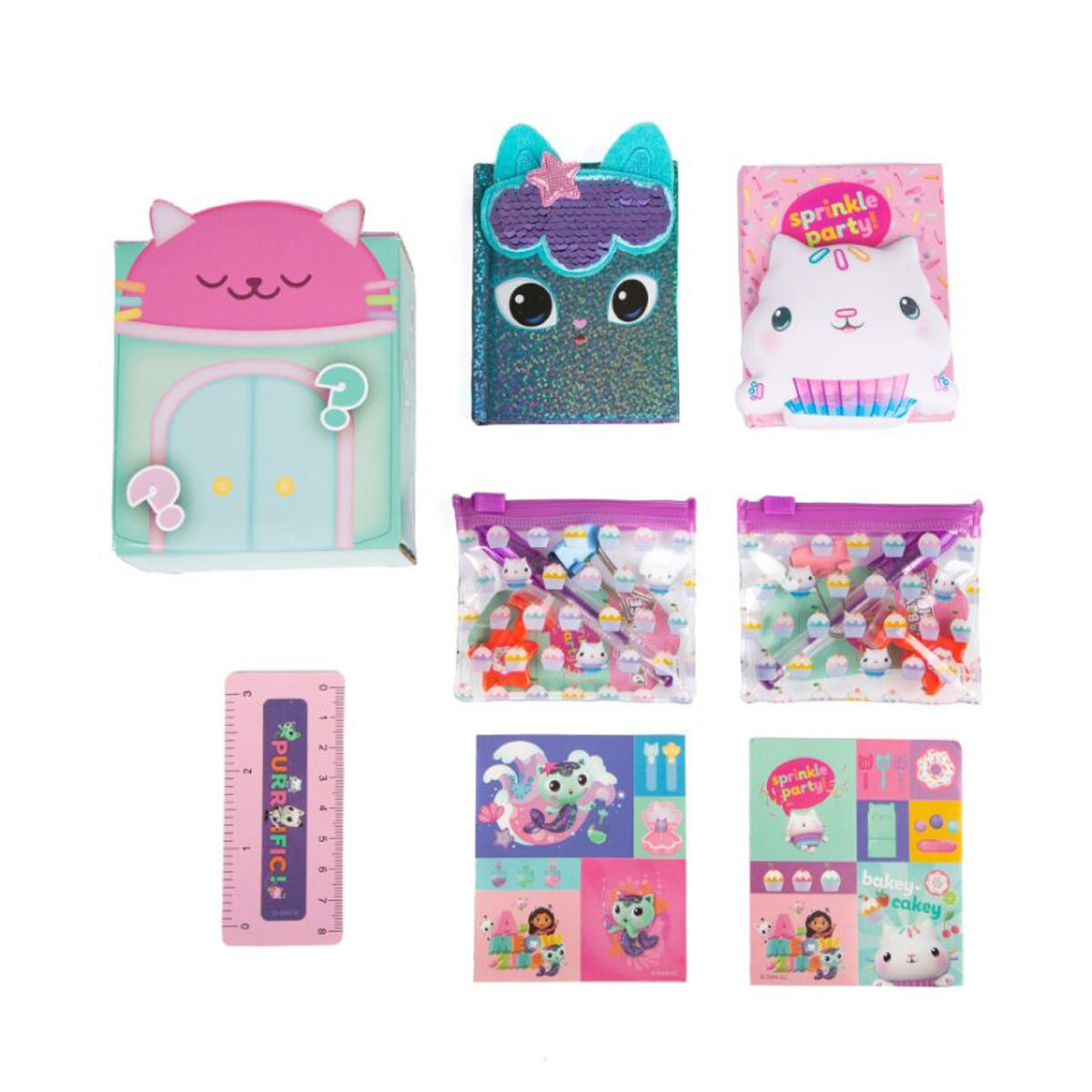 Gabby's Dollhouse - My Fluffy Diary w/ Pen & Stickers