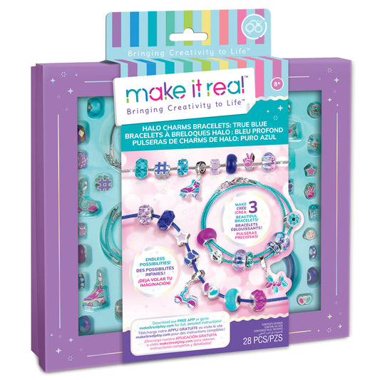 Make It Real - True Blue Halo Charms Bracelet Craft Set