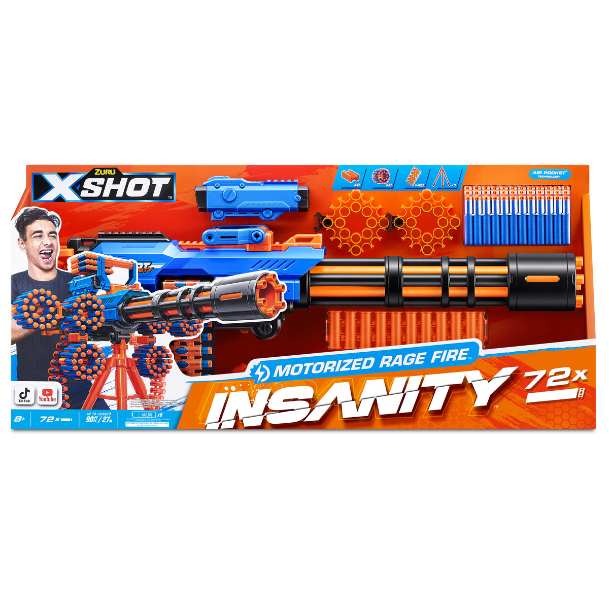  Zuru XSHOT Insanity Mega Barrel Includes 72 Darts