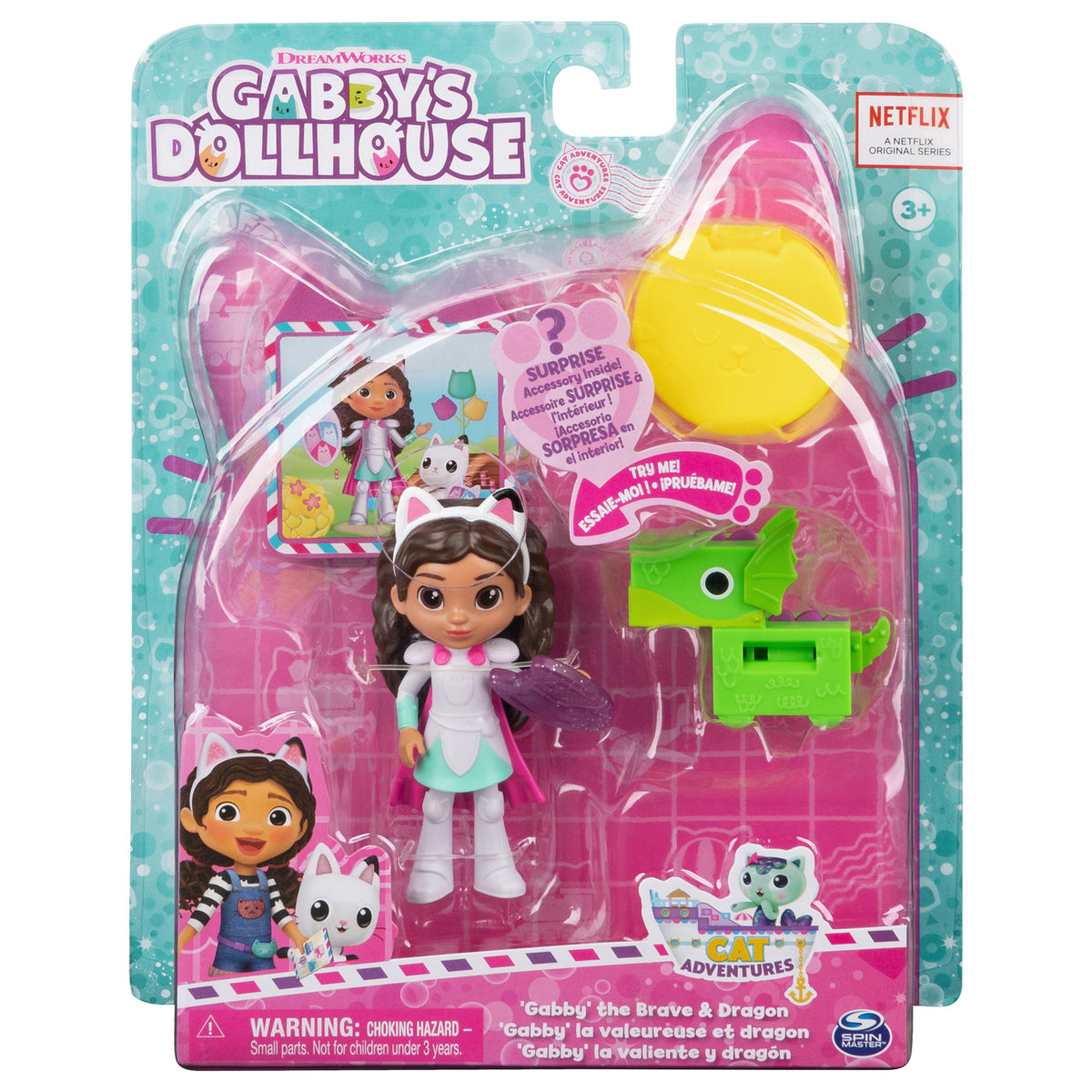 Gabbys Dollhouse Gabby the Brave and Dragon Figure Set