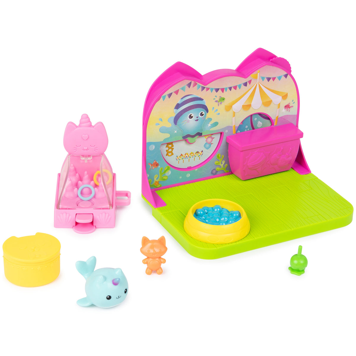 Gabbys Dollhouse Kitty Narwhals Carnival Room Playset