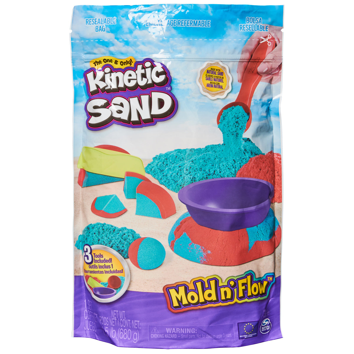 Kinetic Sand Mold n Flow Playset