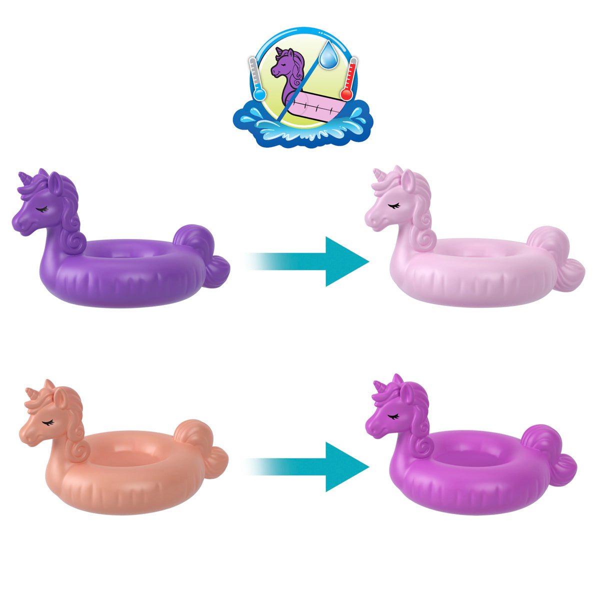 Polly Pocket Sparkle Cove Adventure Unicorn Floatie Compact Playset