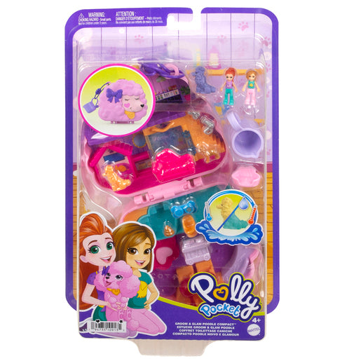 Polly Pocket Groom & Glam Poodle Compact Playset