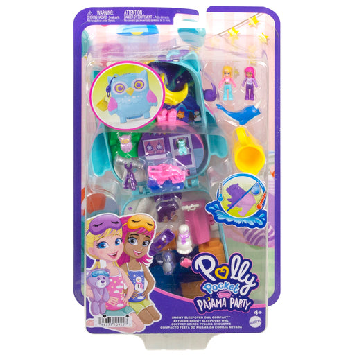 Polly Pocket Pajama Party Snowy Sleepover Owl Compact Playset