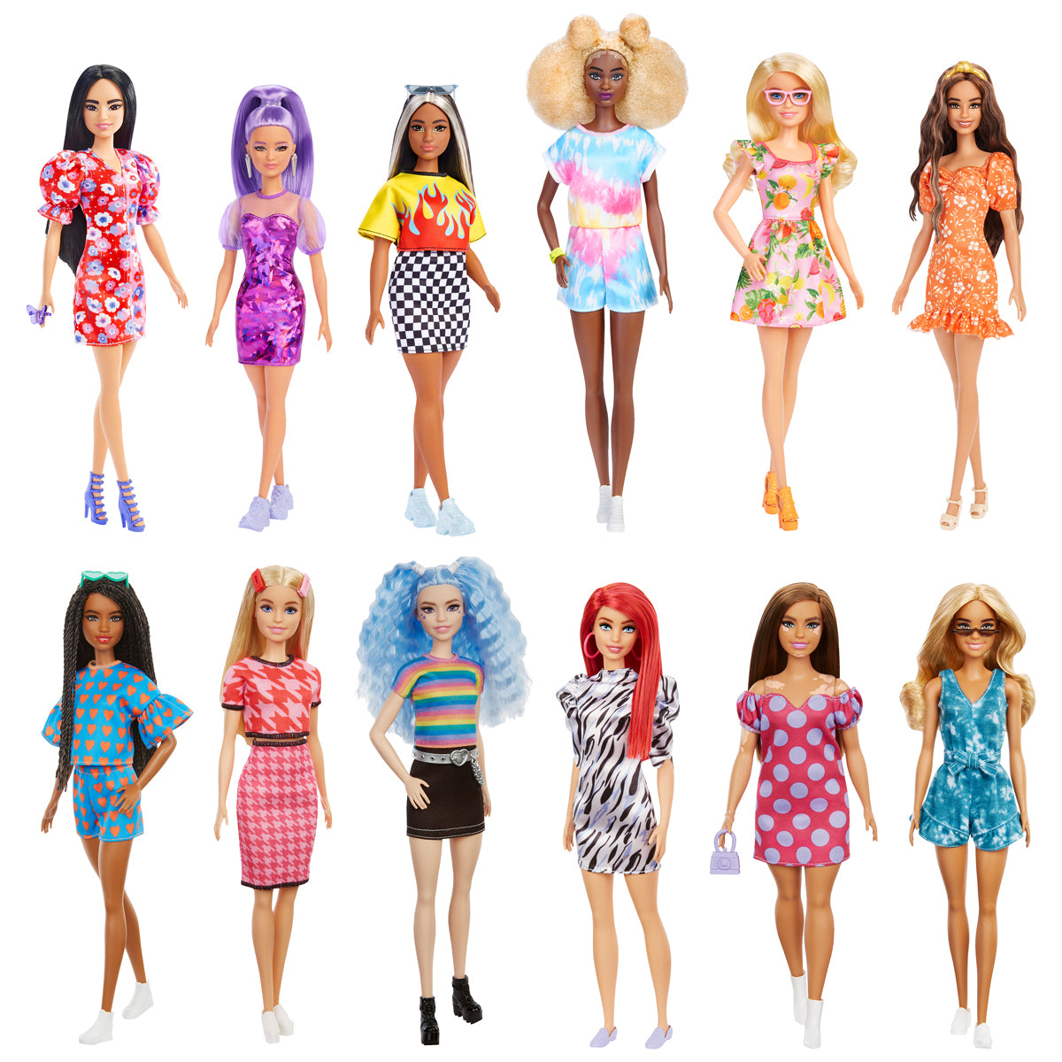 Barbie Fashionistas Doll Flame Crop Top and Checkered Skirt The Entertainer Pakistan