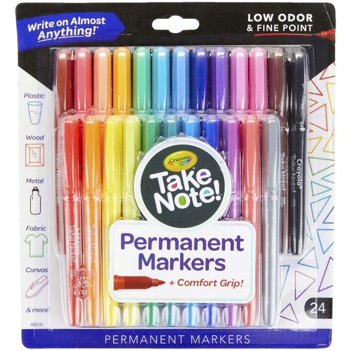 Crayola Take Note Permanent Markers