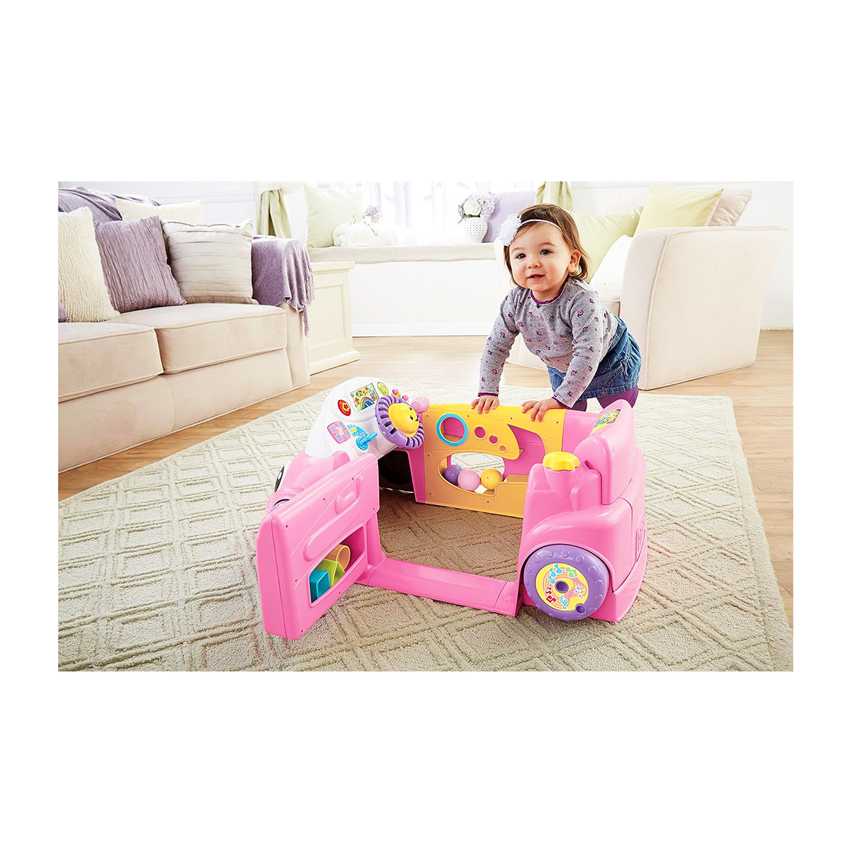 Fisher price laugh and clearance learn smart stages car pink