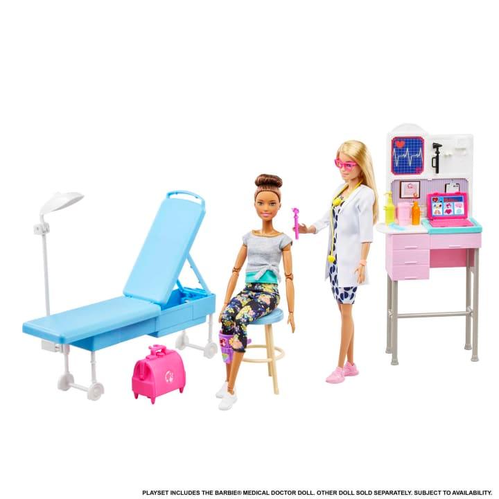 Barbie - Clinic Medical Doll with Play Set with Medical Accessories