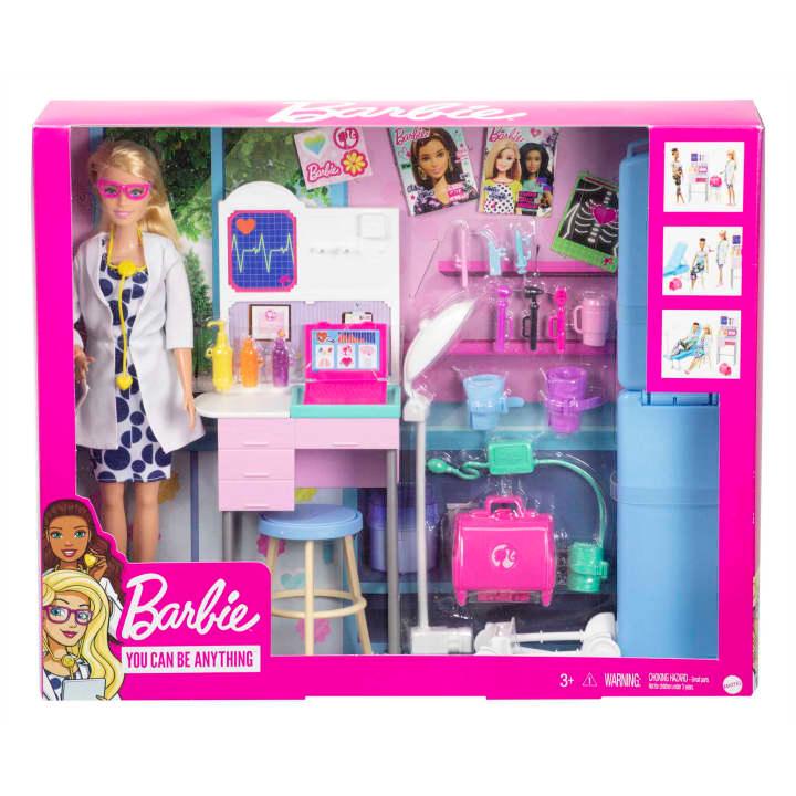 Barbie - Clinic Medical Doll with Play Set with Medical Accessories