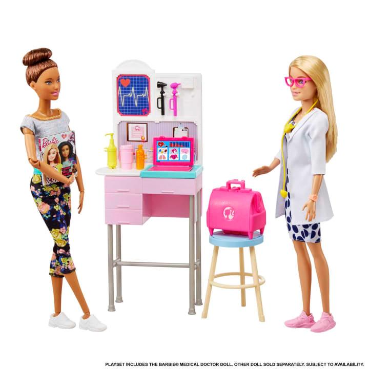 Barbie - Clinic Medical Doll with Play Set with Medical Accessories