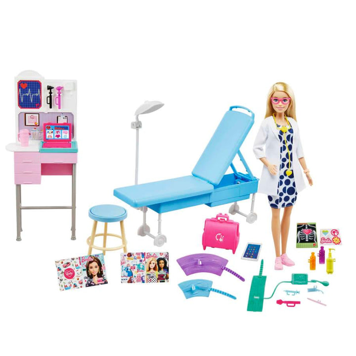 Barbie - Clinic Medical Doll with Play Set with Medical Accessories