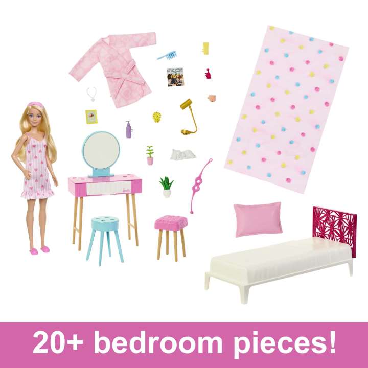 Barbie Doll And Bedroom Playset HPT55