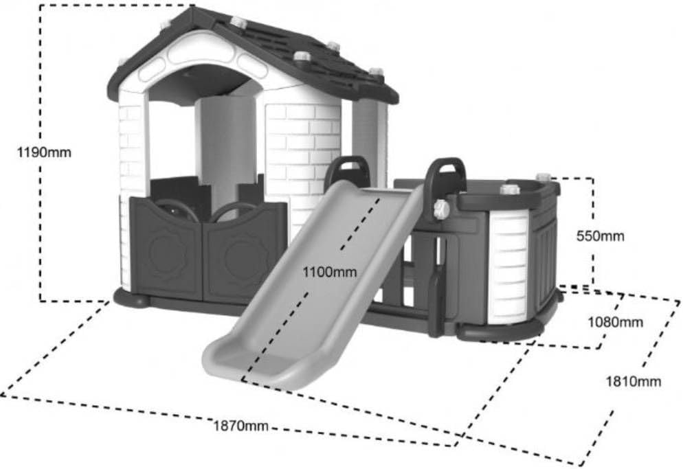 Red Big Play House With Slide CHD-803