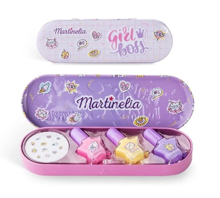 Martinelia Super Girl Nail Polish & Stickers Tin Box