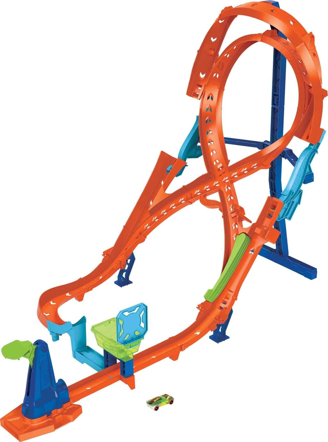 Hot Wheels Toy Car Track Set with Figure-8 Jump