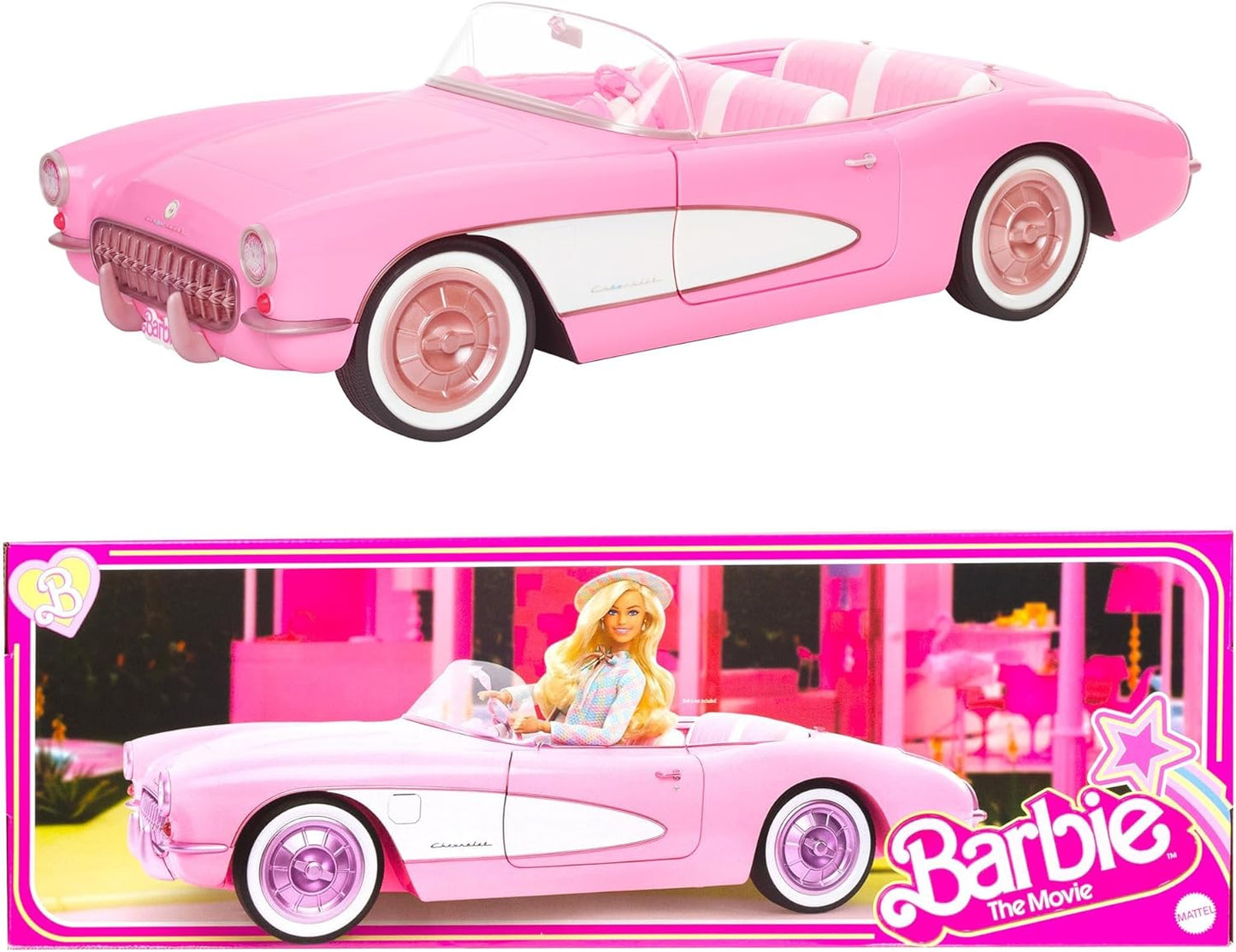 Barbie The Movie Collectible Car - Pink Corvette Convertible