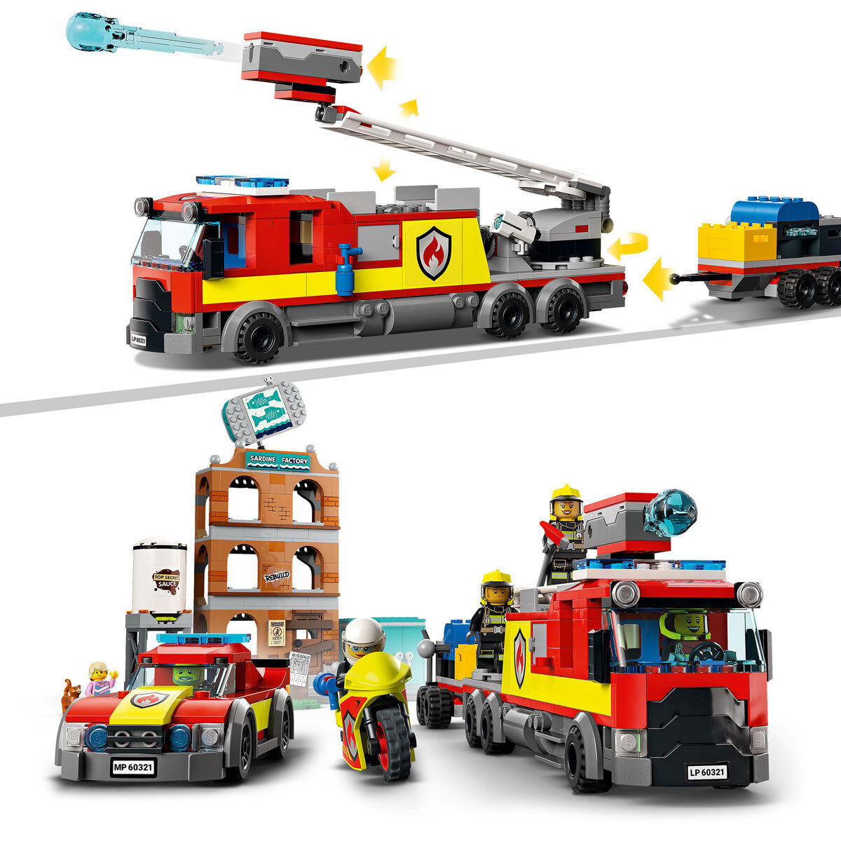 Lego city fire downtown best sale fire brigade building set