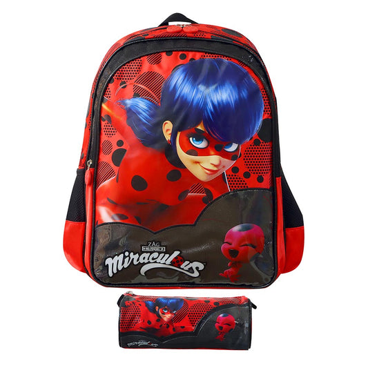 Simba - Lady Bug True Love 16 Inches Backpack & Pencil Case